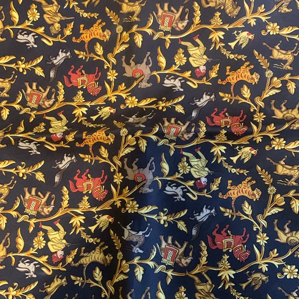 Hermes silk scarf chasse en inde